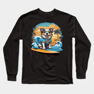 Surfer Dog Long Sleeve T-Shirt